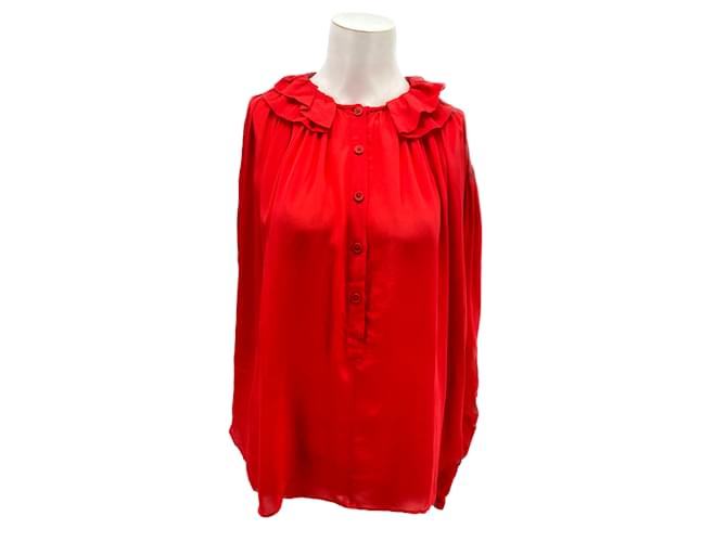 LAURENCE BRAS Top T.fr 36 Viscosa Rosso  ref.1019313