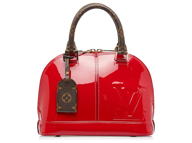 Louis Vuitton Red Vernis Miroir Alma BB Leather Patent leather ref