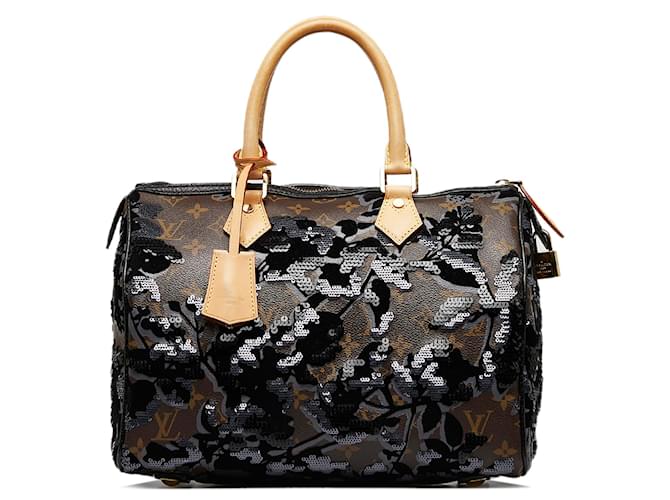 Louis Vuitton Monogram Fleur De Jais Sequins Speedy 30 - Brown Handle Bags,  Handbags - LOU760685