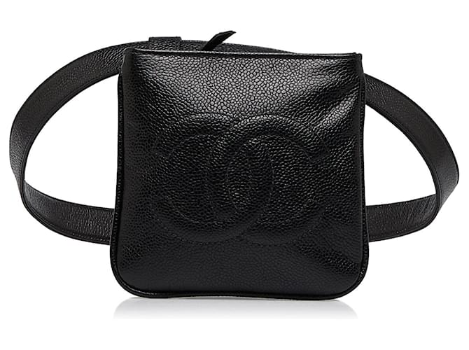 Chanel Black Caviar Belt Bag Leather ref.1019418 - Joli Closet