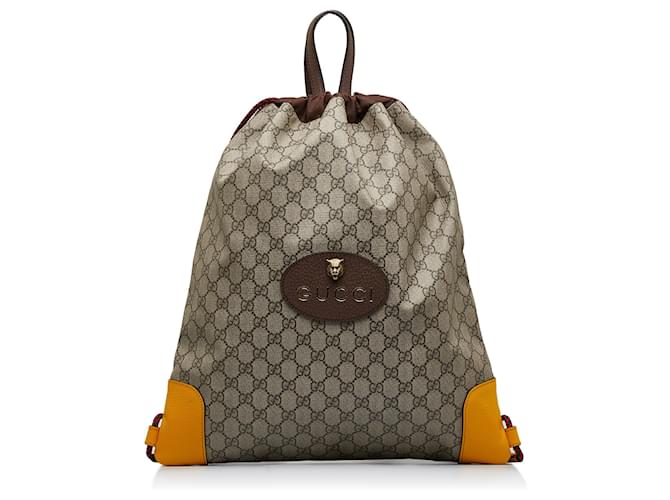 GUCCI: backpack in GG Supreme fabric - Beige