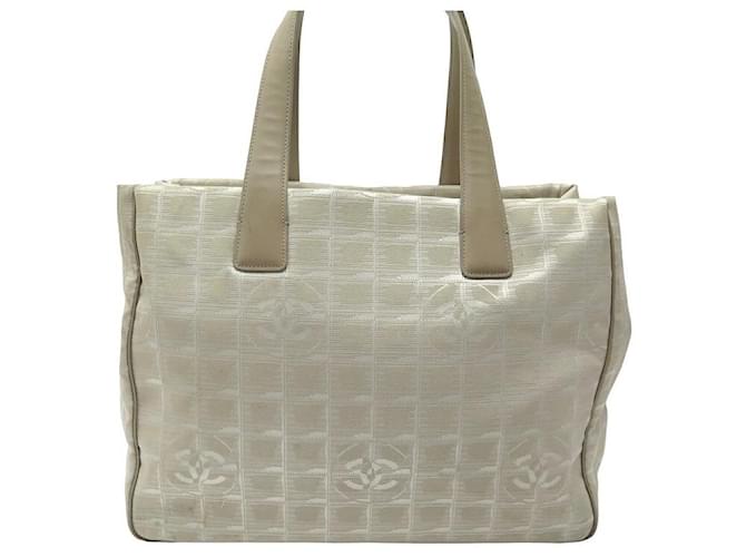 SAC A MAIN CHANEL CABAS 8 HEURES CROISIERE SHOPPING TOILE BEIGE HAND BAG  ref.1019693