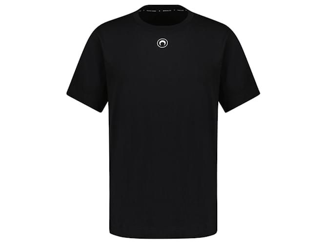 T-Shirt Logo Lune - Marine Serre - Coton - Noir  ref.1019808