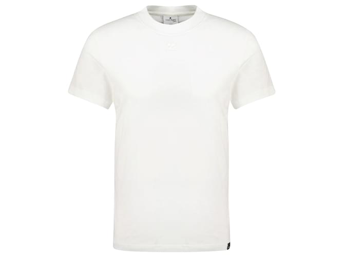 Ac Straight T-Shirt – Courreges – Baumwolle – Heritage White Weiß  ref.1019855