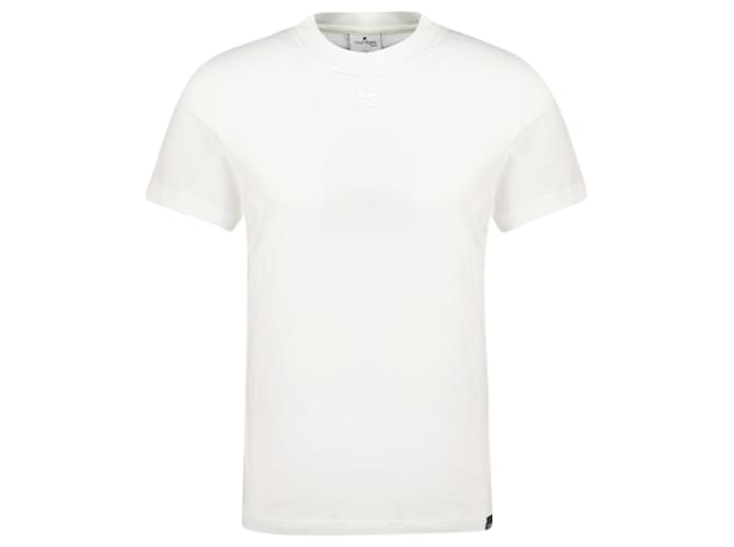 Ac Straight T-Shirt – Courreges – Baumwolle – Heritage White Weiß  ref.1019857