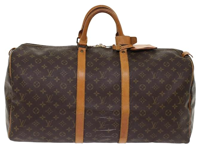 Louis Vuitton Keepall 55 Brown Cloth  ref.1019926