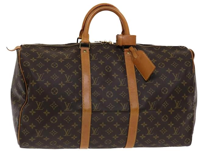 Louis Vuitton Brown Canvas Monogram Keepall 50 Travel Bag Louis Vuitton