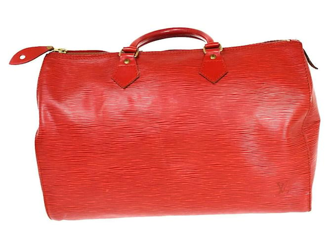 Louis Vuitton Speedy 35 Red Leather  ref.1020079