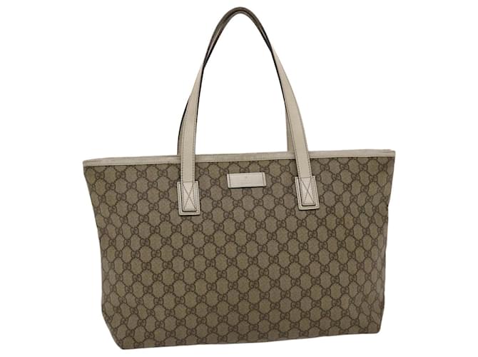 GUCCI GG Supreme Canvas Tote Bag Beige 211137