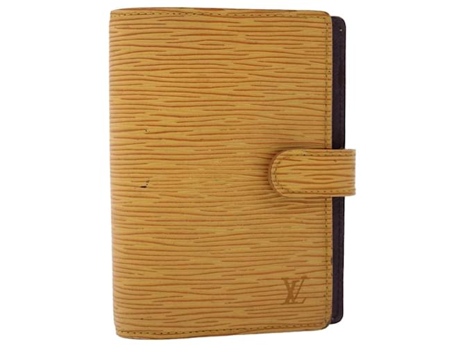 LOUIS VUITTON Epi Agenda PM Day Planner Cover Yellow R20059 LV Auth 49191 Leather  ref.1020267