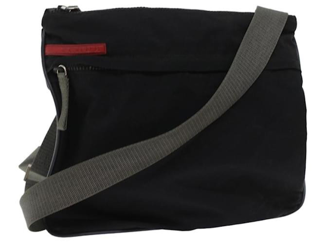 PRADA PRADA Sports Shoulder Bag Nylon Black Auth ep1155  ref.1020274