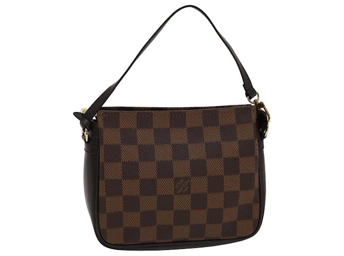 LOUIS VUITTON Damier Ebene Trousse pochette trucco N51982 LV Auth ki3233  ref.1020285