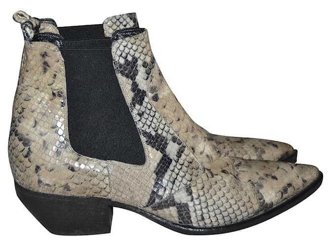 Elena Lachi Short boots Multiple colors Exotic leather  ref.1020426