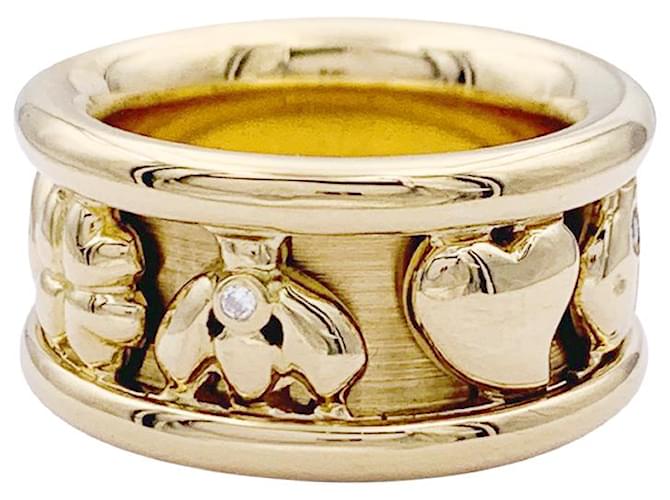 DIOR-Ring, "Gri-Gri", gelbes Gold, Diamanten.  ref.1020436