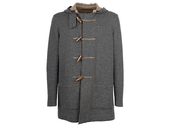 Dondup Wool Duffle Coat Grey