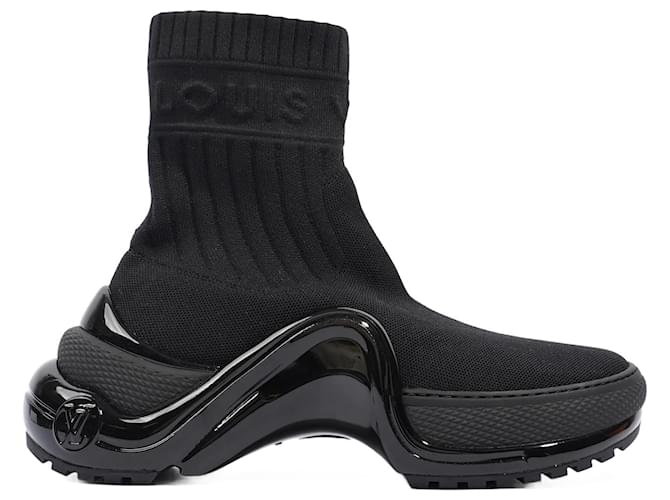 Louis Vuitton LV Archlight Sneakers Black Mesh & White Leather Size 38