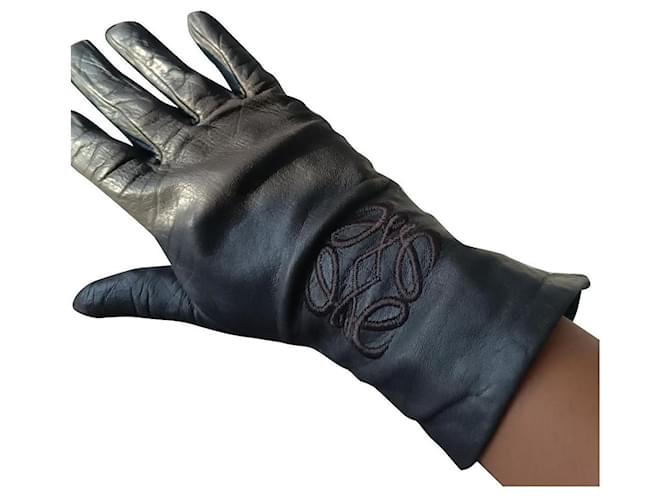 Autre Marque Gloves Black Leather  ref.1020532