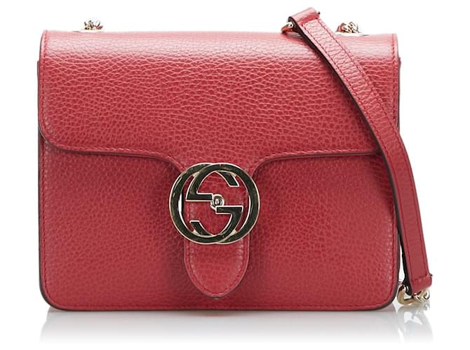 Gucci Interlocking G Shoulder Bag - Red