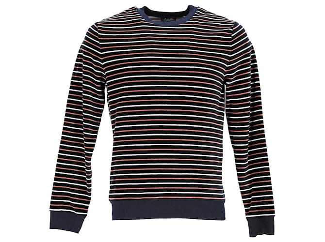 Apc a.P.C. Striped Sweatshirt in Multicolor Cotton  ref.1020720