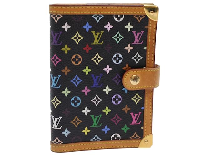 Auth Louis Vuitton BLACK Epi Leather Agenda PM Day Planner Note Book Cover  Spain