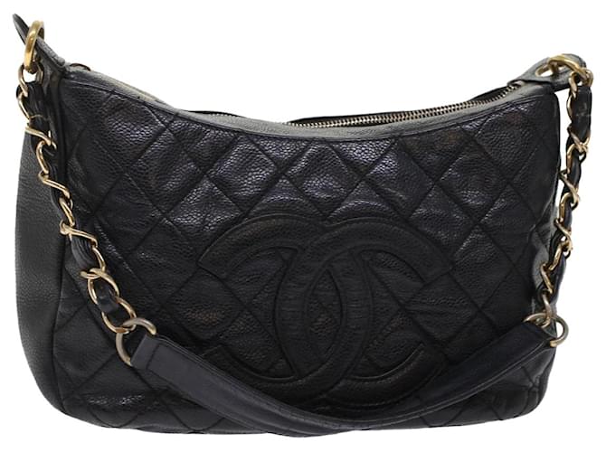CHANEL Shoulder Bag Caviar Skin Black CC Auth bs7053 ref.1020986 - Joli  Closet