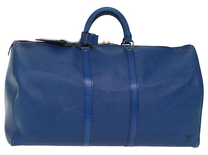 LOUIS VUITTON Boston bag M42955 Keepall 55 Epi Leather blue blue unise –