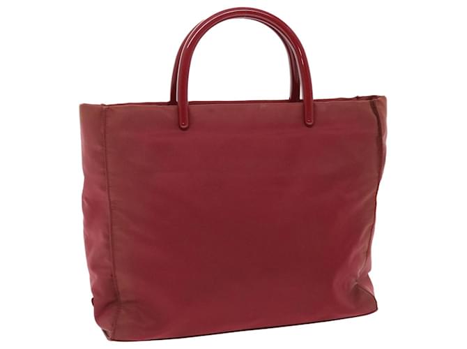 PRADA Hand Bag Nylon Red Auth 49772  ref.1021049