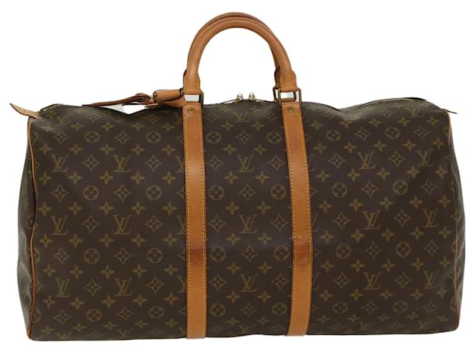 Louis Vuitton Monogram Keepall 55 Boston Bag M41424 LV Auth 49730 Cloth  ref.1021066