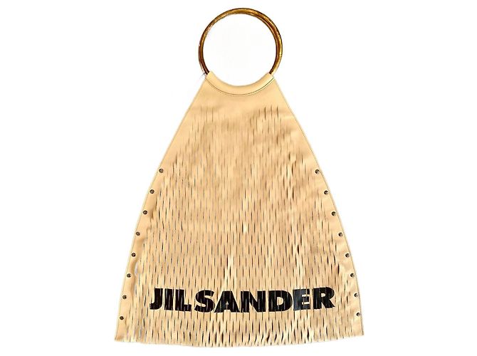 Borsa Jil Sander in pelle beige