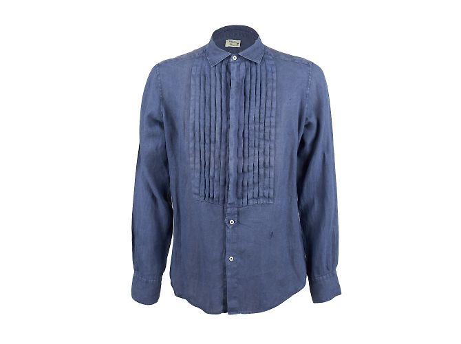 Autre Marque Camicia Bagutta con Pieghe Blu