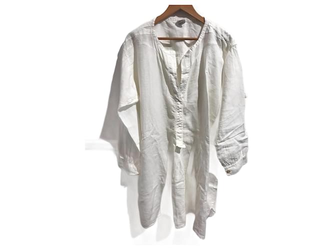 Autre Marque DIMANCHE SAINT-TROPEZ Robes T.International M Lin Blanc  ref.1021316