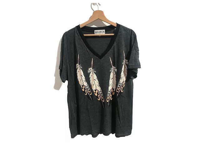 WILDFOX Top T.Cotone XS internazionale Nero