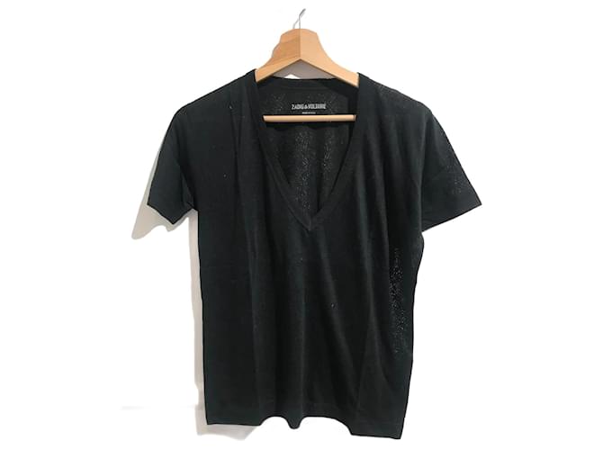 T-shirts ZADIG & VOLTAIRE.International S Polyester Noir  ref.1021320