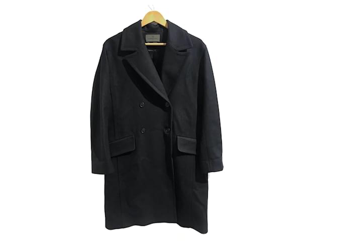 Autre Marque NON SIGNE / UNSIGNED  Coats T.International L Wool Black  ref.1021325