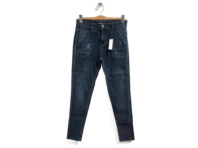 Autre Marque NON SIGNE / UNSIGNED  Jeans T.fr 36 cotton Blue  ref.1021327