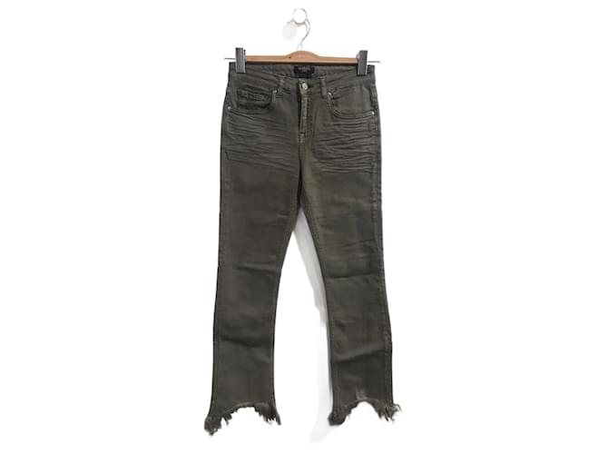 Autre Marque NON SIGNE / UNSIGNED  Jeans T.fr 36 Denim - Jeans Khaki  ref.1021335