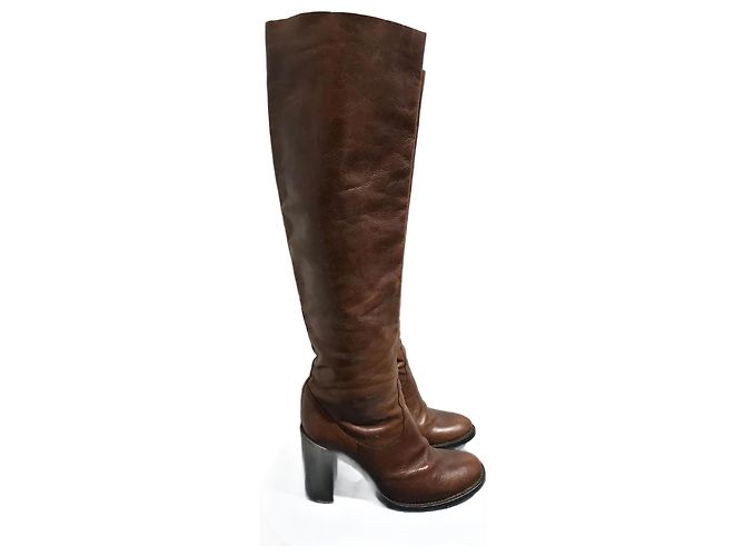Nando Muzi NON SIGNE / UNSIGNED Boots T.EU 36 Leather Brown