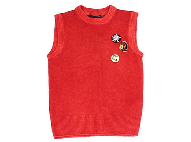 Louis Vuitton Knitwear Red Cashmere  ref.1021367