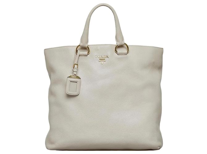 Prada Handbags Eggshell Leather  ref.1021394