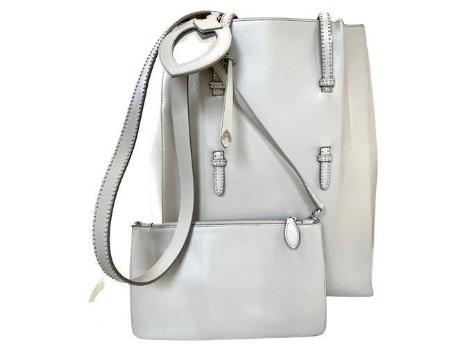 Bolsa tote Alaïa de couro cinza