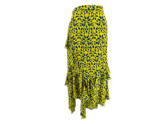 Autre Marque TANYA TAYLOR Gonne T.UK 8 poliestere Giallo  ref.1021549