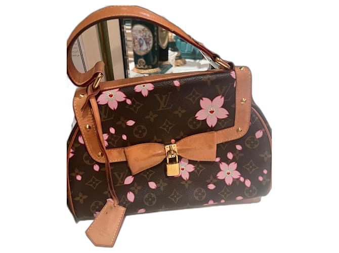 Auth Louis Vuitton Monogram Hand Bag Cherry Blossom Sac Retro PM
