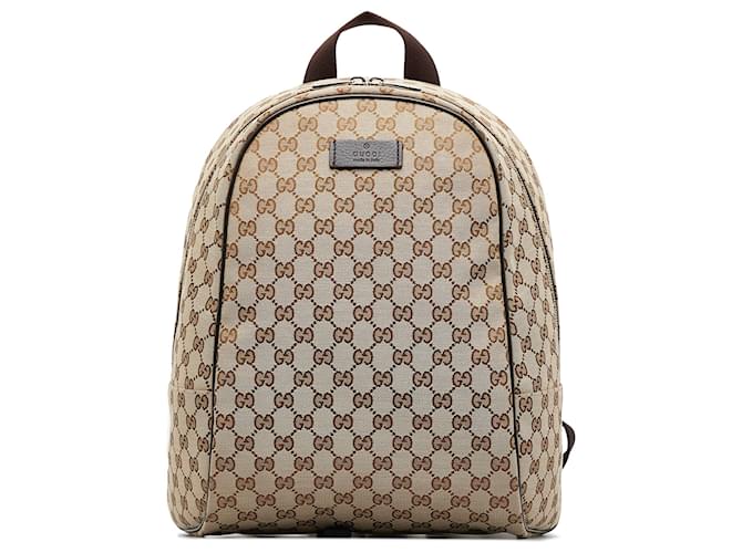 Gucci Drawstring Backpack Monogram GG Beige/Brown - US