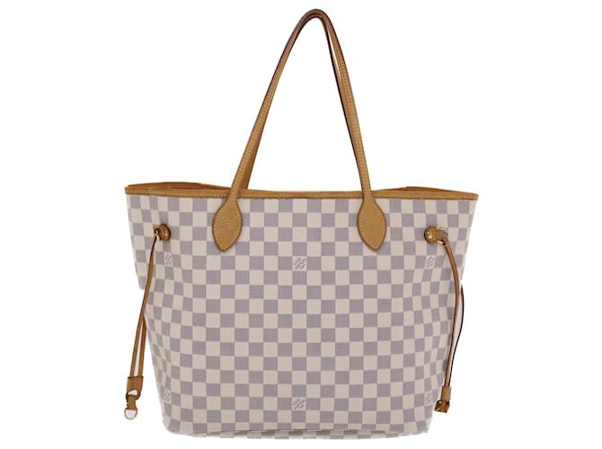 Louis Vuitton Neverfull Blanco Lienzo  ref.1021663