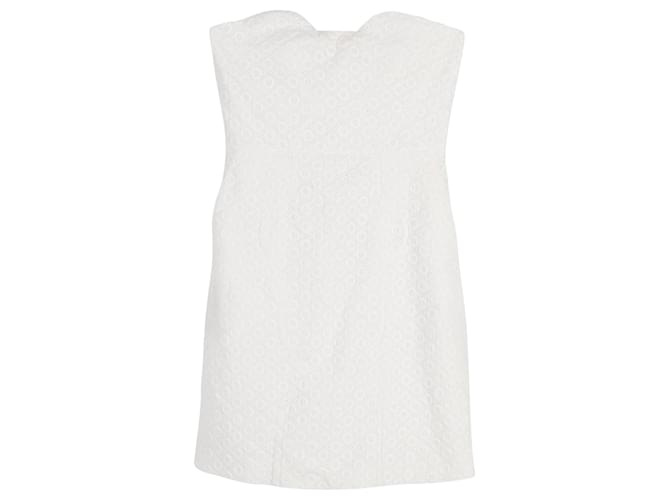 Diane Von Furstenberg Strapless Mini Dress in White Cotton  ref.1021891