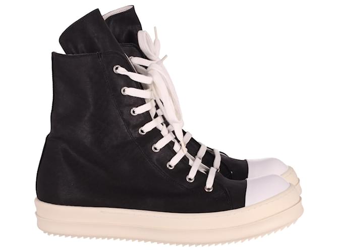 Rick Owens Drkshdw SS14 Ramones High Top Sneakers in Black Cotton Canvas Cloth  ref.1021894