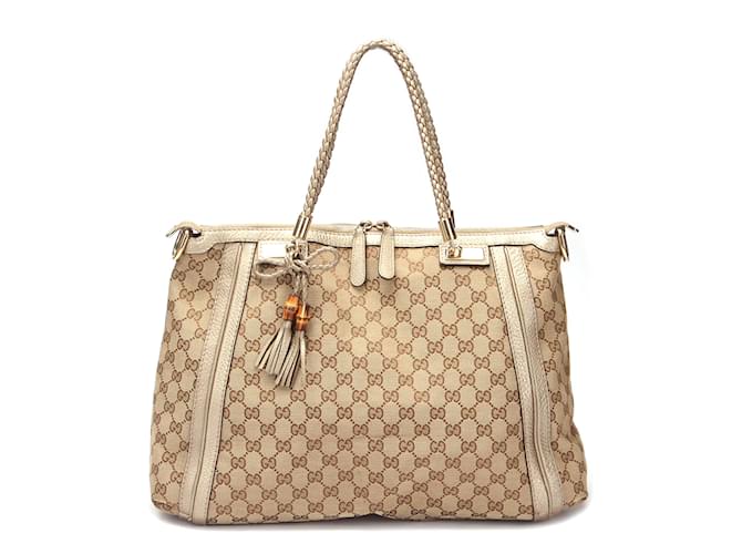 Gucci GG Canvas Bella Tote Bag Golden Cloth  ref.1021902
