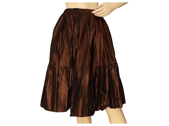 Bronze pleated 2024 skirt knee length