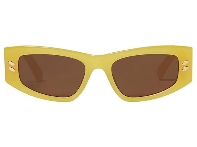 Stella Mc Cartney opaline yellow Falabella sunglasses Gold hardware Metal Acetate  ref.1022291