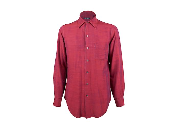 Autre Marque Bain Douche Duochrome Shirt Red Silk  ref.1022454
